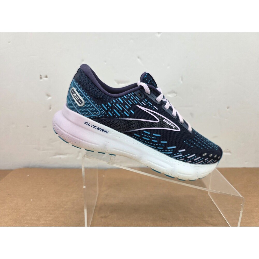 Brooks Glycerin 20 Womens Size 6.5 DBlue White Athletic Running Shoes Sneakers